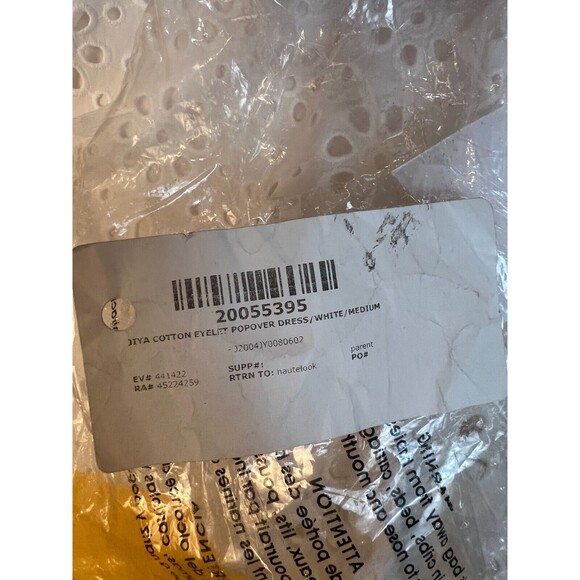 Veronica Beard Jiya Eyelet Popover Mini Dress Womens M Cotton V-Neck $350 NWT - Picture 9 of 12